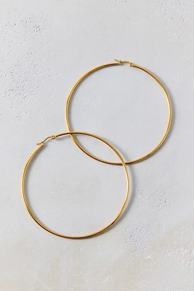 Urban Outfitters City Girl Waterproof Large Hoop Earrings In Gold, Women's At