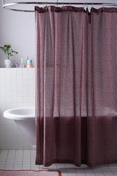 Urban Outfitters Clarissa Floral Vine Shower Curtain In Black At  In Brown