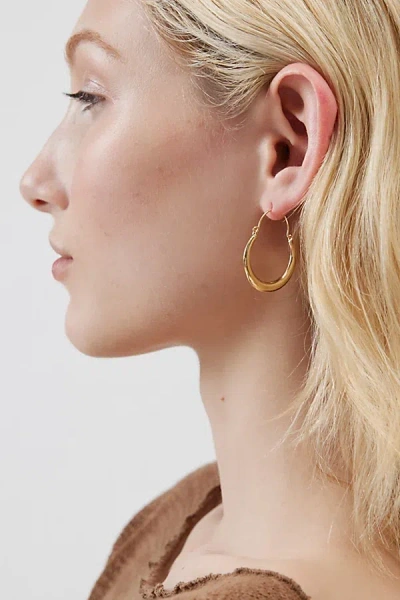 Urban Outfitters Classic Oblong Hoop Earring In Gold, Women's At
