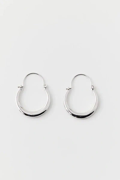 Urban Outfitters Classic Oblong Hoop Earring In Silver, Women's At  In Metallic