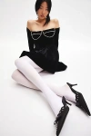 Urban Outfitters Classic Opaque Tights In Ivory, Women's At