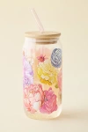 Urban Outfitters Classic Patterned To-go Glass Tumbler In Floral At  In Multi