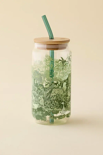 Urban Outfitters Classic Patterned To-go Glass Tumbler In Goose Toile At