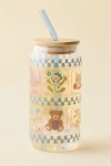 Urban Outfitters Classic Patterned To-go Glass Tumbler In Raya At  In Multi