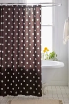 Urban Outfitters Classic Polka Dot Patterned Shower Curtain In Light Brown At  In Multi