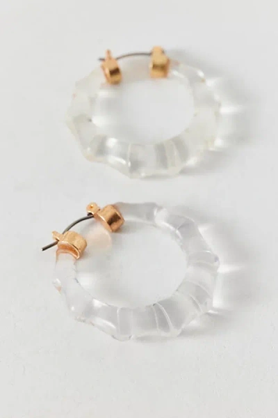 Urban Outfitters Clear Acrylic Bamboo Hoop Earring In Assorted, Women's At