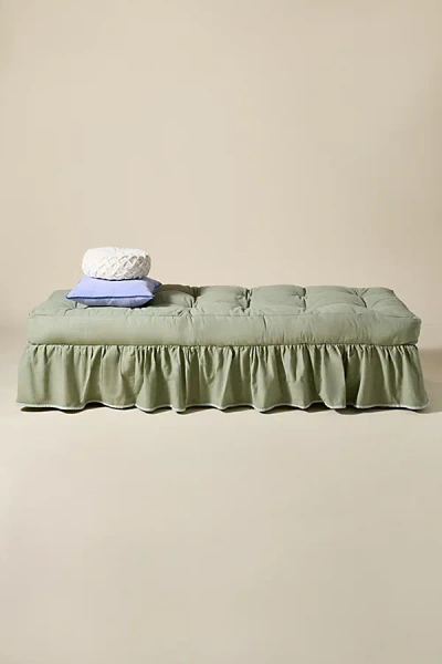Urban Outfitters Cleo Ruffle Skirt Rohini Daybed Cushion In Olive At