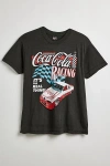 URBAN OUTFITTERS COCA COLA RACING FLAG TEE IN BLACK, MEN'S AT URBAN OUTFITTERS