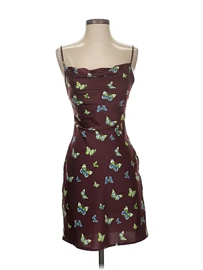 Pre-owned Urban Outfitters Cocktail Dress In Burgundy