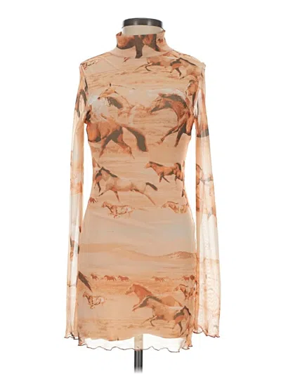 Pre-owned Urban Outfitters Cocktail Dress In Tan