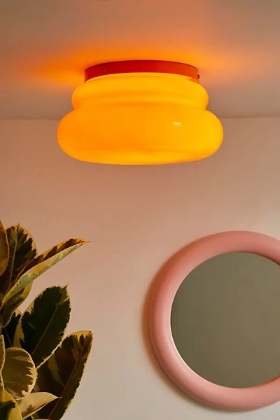 Urban Outfitters Codi Flush Mount Light In Orange At