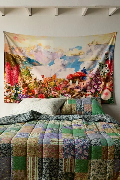 Urban Outfitters Collage Blooms Tapestry At  In Multi