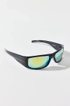 Urban Outfitters Colt Mirrored Lens Shield Sunglasses In Black, Men's At  In Black
