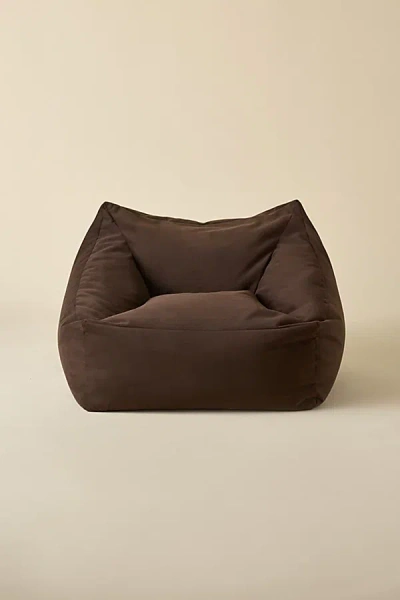 Urban Outfitters Cooper Velvet Bean Bag Chair In Chocolate At