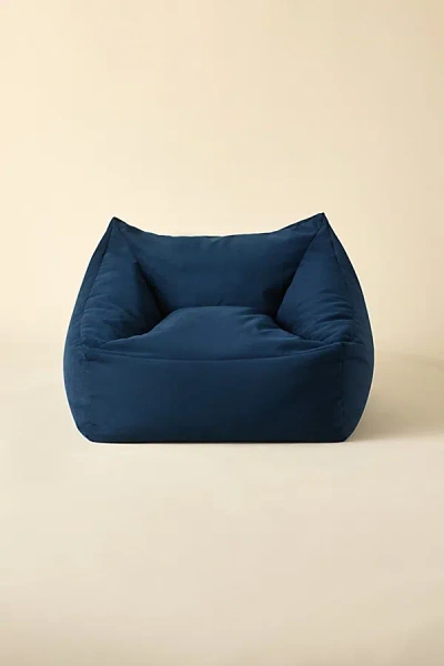 Urban Outfitters Cooper Velvet Bean Bag Chair In Navy At