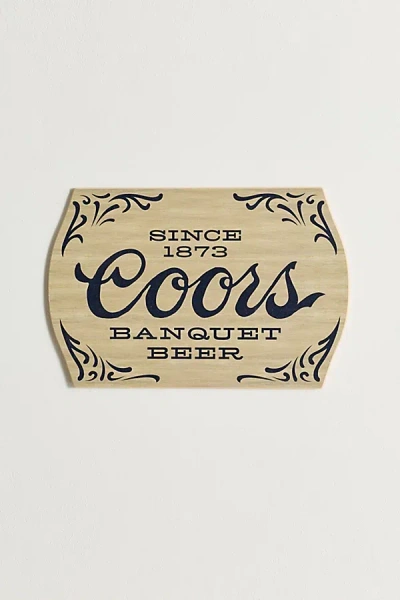 Urban Outfitters Coors Banquet Beer Wood Wall Hanging In Coors At  In Neutral