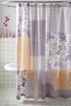 URBAN OUTFITTERS CORNELIA PATCHWORK SHOWER CURTAIN IN LAVENDER AT URBAN OUTFITTERS