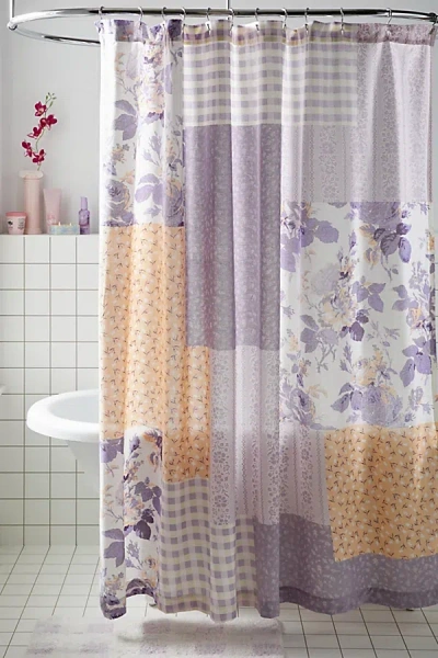 Urban Outfitters Cornelia Patchwork Shower Curtain In Lavender At  In Multi