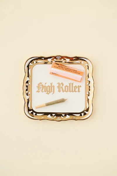 Urban Outfitters Cosette Ornate Ceramic Rolling Tray In High Roller At  In Gold