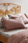 Urban Outfitters Cottage Ruffle Sham Set In Mauve At  In Pink
