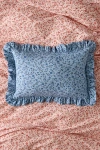 Urban Outfitters Cotton Ruffle Bolster Pillow In Blue Clarissa At