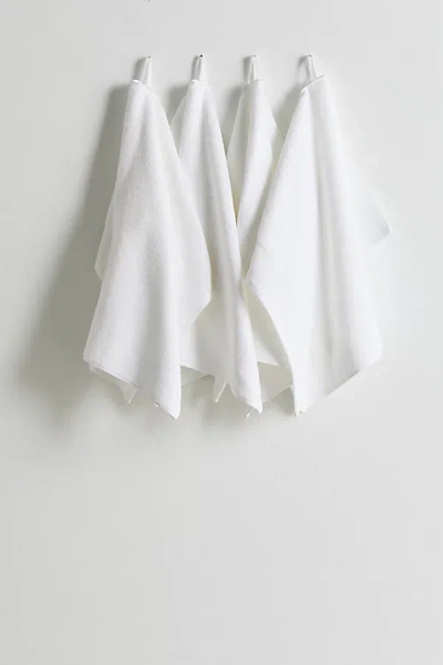 Urban Outfitters Cotton Terry 4-piece Hand Towel Set In White At