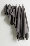 URBAN OUTFITTERS COTTON TERRY 6-PIECE TOWEL SET IN CHARCOAL AT URBAN OUTFITTERS