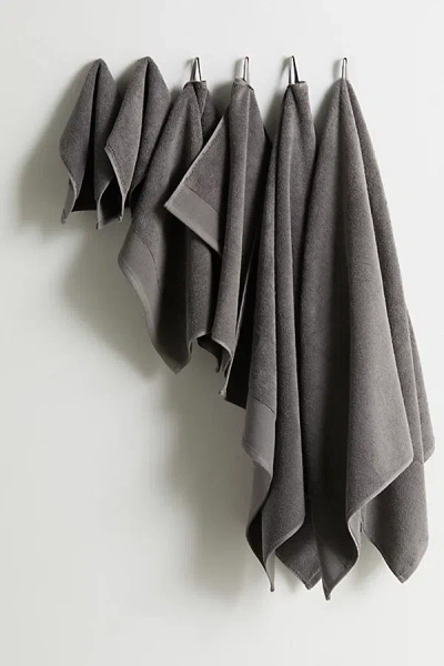 Urban Outfitters Cotton Terry 6-piece Towel Set In Charcoal At  In Gray