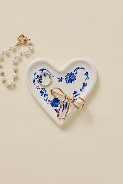 Urban Outfitters Country Icon Shape Ceramic Catch-all Dish In Heart At  In Blue