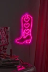URBAN OUTFITTERS COWGIRL BOOT NEON SIGN IN PINK AT URBAN OUTFITTERS