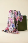 Urban Outfitters Cozy Logan Patterned Fleece Throw Blanket In Purple At  In Pink