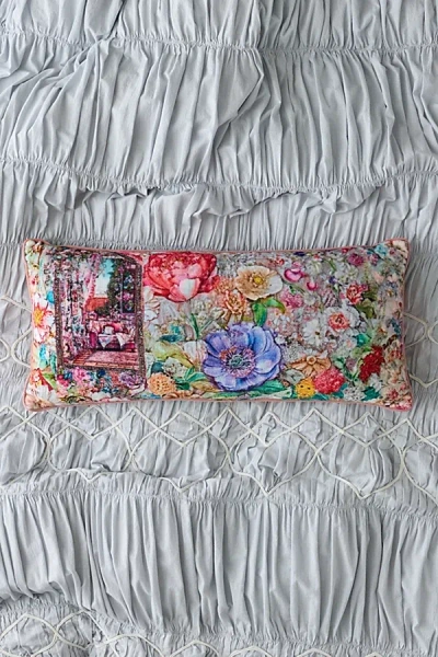 Urban Outfitters Cozy Logan Velvet Body Pillow In Floral Tiny Scenes At  In Multi