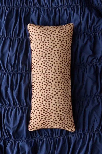 Urban Outfitters Cozy Logan Velvet Body Pillow In Neutral Leopard Dot At  In Brown