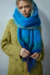 Urban Outfitters Cozy Oversized Woven Scarf In Blue, Women's At