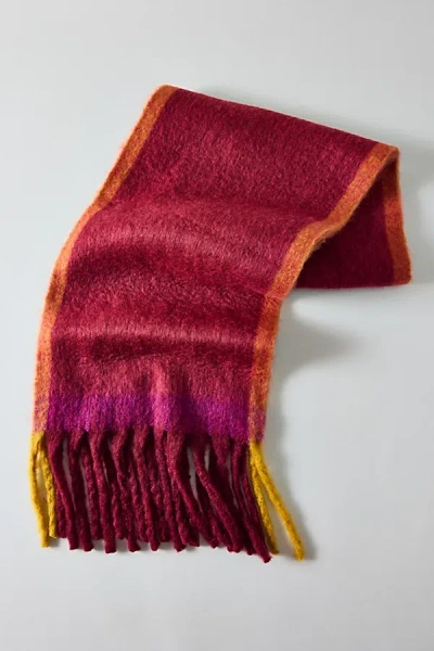 Urban Outfitters Cozy Oversized Woven Scarf In Blush, Women's At  In Red