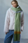 Urban Outfitters Cozy Oversized Woven Scarf In Olive, Women's At