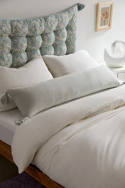 Urban Outfitters Cozy Slub Body Pillow In Seafoam At  In White