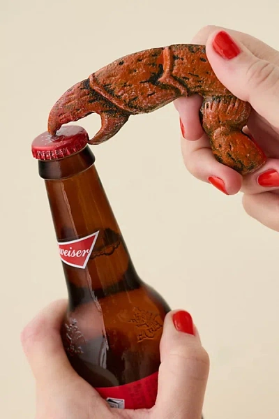 Urban Outfitters Crab Claw Cast Iron Bottle Opener In Red At