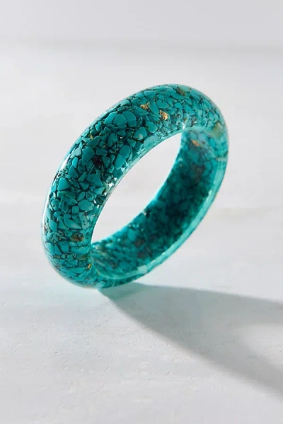 Urban Outfitters Cracked Stone Bangle Bracelet In Turquoise, Women's At  In Blue