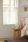 Urban Outfitters Crinkle Chiffon Café Curtain Set In White At