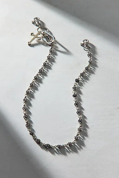Urban Outfitters Cross Charm Wallet Chain In Silver, Men's At