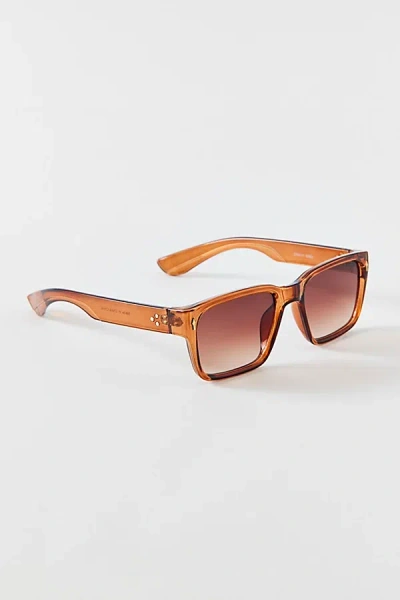 Urban Outfitters Cruz Rectangle Sunglasses In Brown, Men's At