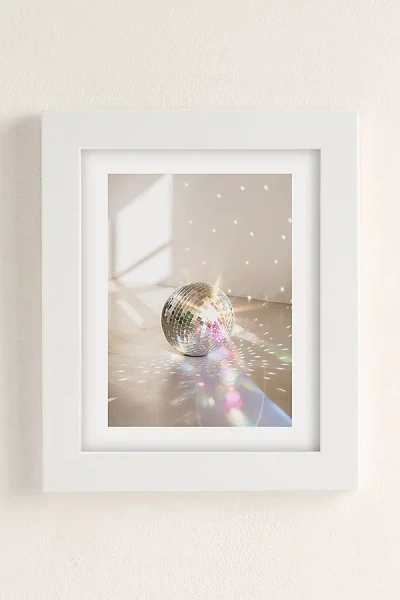 Urban Outfitters Dagmar Pels Glitz Glam Disco Ball Art Print In White Matte Frame At