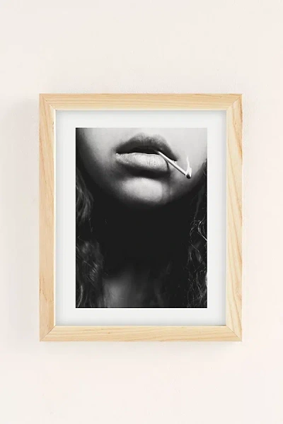 Urban Outfitters Dagmar Pels Livin On The Edge Art Print In Natural Wood Frame At  In Orange