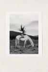 Urban Outfitters Dagmar Pels Wild Horse Girl Art Print At  In White
