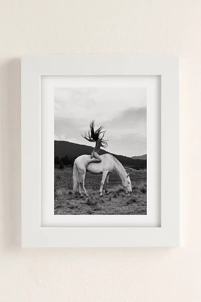 Urban Outfitters Dagmar Pels Wild Horse Girl Art Print In Modern White At