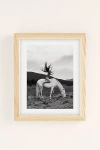 Urban Outfitters Dagmar Pels Wild Horse Girl Art Print In Natural Wood Frame At  In White