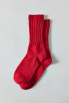 Urban Outfitters Dahlia Everyday Ribbed Crew Sock In Red, Women's At  In Red