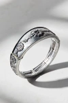 Urban Outfitters Daisy Chain Etched Metal Bangle Bracelet In Silver, Women's At  In Metallic
