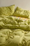 Urban Outfitters Daisy Tufted Core Duvet Cover In Olive At